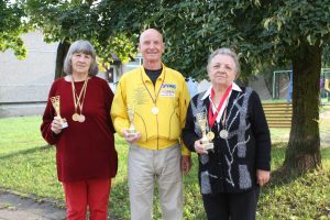 „Aukštaitijos taurės“ 4 ir 5 turo laimėtojai: Birutė Kazlauskienė, Anatolijus Šugajevas ir Vlada Kibarienė