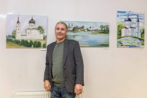 Vieviškis dailininkas Aleksandras Lysiukas (A. Kaspučio nuotr.)