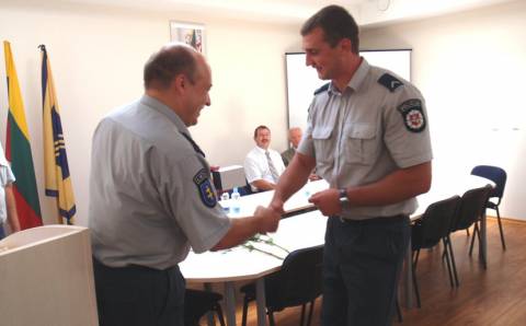 Aptarti policijos veiklos rezultatai ir  paskatinti aktyviausieji policijos pareigūnai