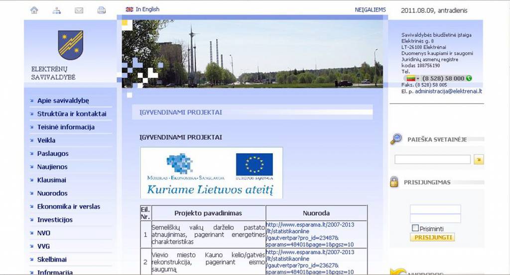 Elektrėnų savivaldybės interneto svetainė – geriausia savivaldybės svetainė Lietuvoje
