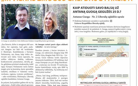 Antanas Guoga: „Ir vienas žmogus gali daug pakeisti“