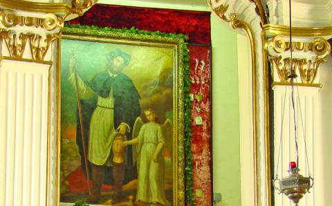 Semeliškių Šv. Lauryno bažnyčios įžymybė –  Šv. Roko paveikslas ir stebuklai