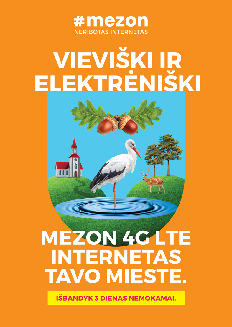 Neribotas MEZON 4G LTE internetas atkeliauja į Elektrėnus ir Vievį