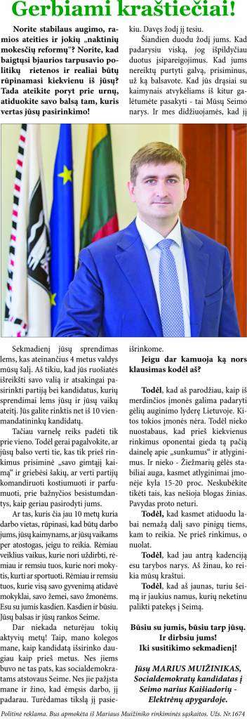Ateikite į balsavimą