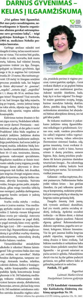 Darnus gyvenimas – kelias į ilgaamžiškumą