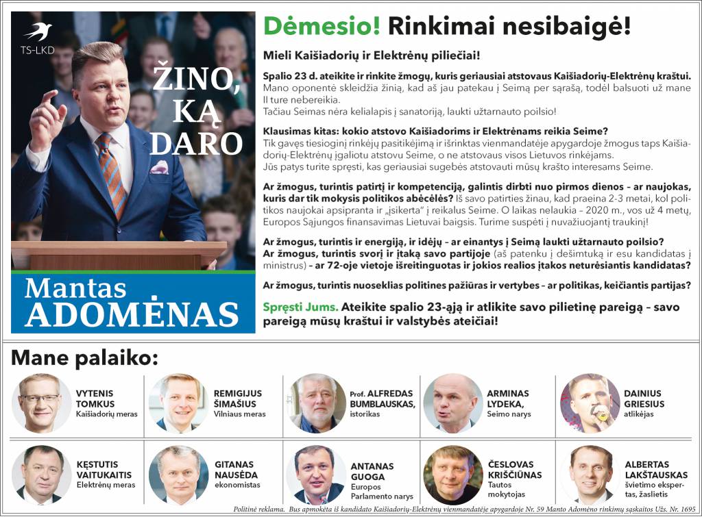 Rinkimai nesibaigė