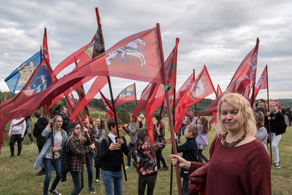 Vieviškių  „Vytis“ plevėsavo Kernavėje