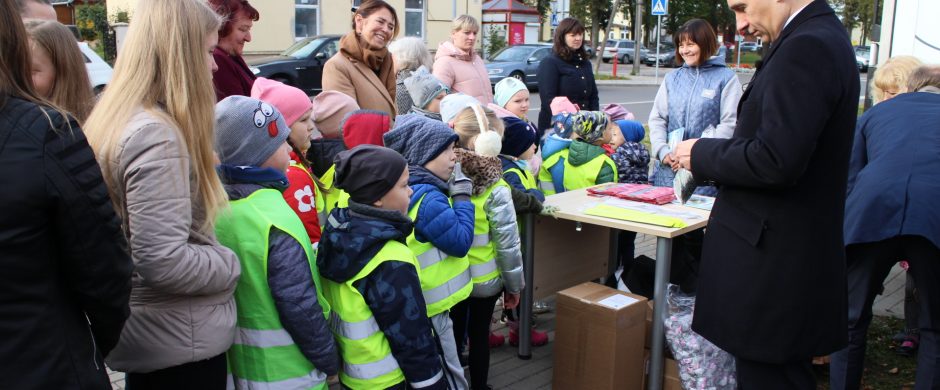 Vieviškiams atšvaitus dalino susisiekimo ministras