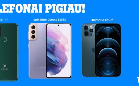 PR Išskirtiniai „Tele2“ pasiūlymai „Samsung Galaxy“, „iPhone 12“ ir „Fonos M1“ telefonams