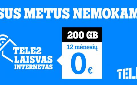 Laikui namuose – išskirtiniai pasiūlymai su „Tele2 Laisvu internetu“
