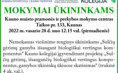 Mokymai ūkininkams
