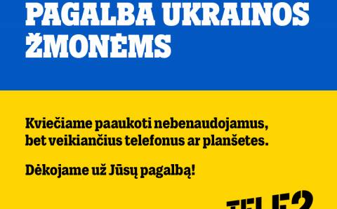 „Tele2“ iniciatyva: ukrainiečiams perduota apie 1000 lietuvių paaukotų įrenginių