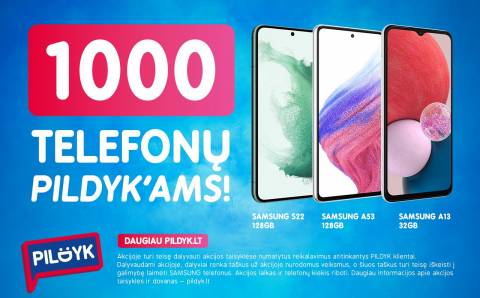 Vasaros konkursas „Pildyk“ klientams – prizų fonde net 1 tūkst. telefonų