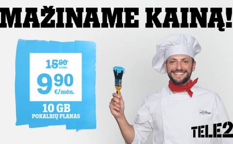 PR Sutaupykite su „Tele2“: operatorius mažina populiariausių savo planų kainas