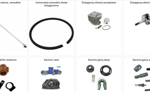Žoliapjovės dalys užsakomos internetu