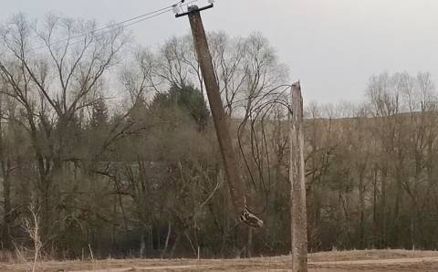 Nulūžusio elektros stulpo istorija: gerai, kad viskas baigėsi gerai