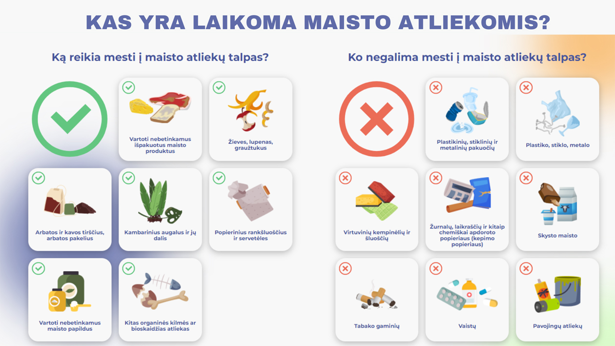 Elektrėnų savivaldybėje pradedamas maisto atliekų rūšiavimas ir surinkimas