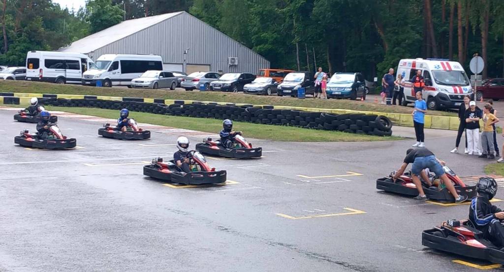 Liūtis nenuplovė kartingų turnyre dalyvavusių vaikų džiaugsmo