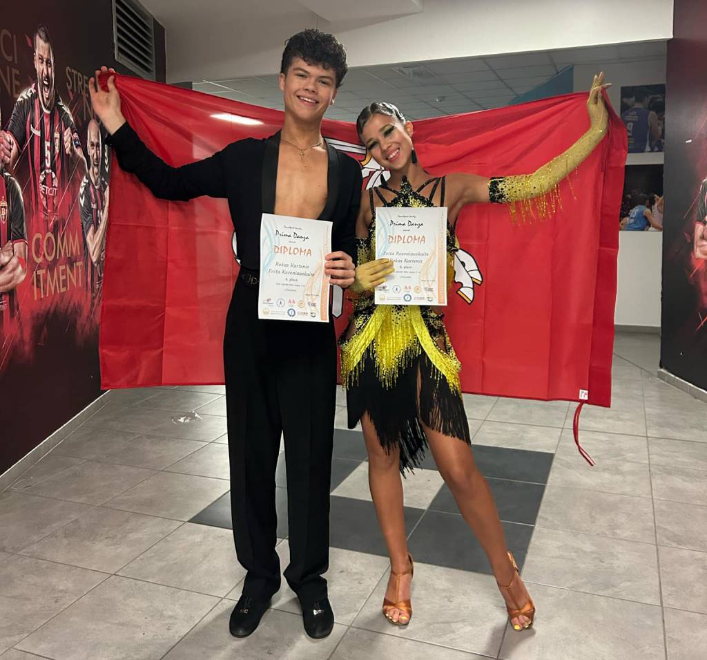 Tarptautinėse sportinių  šokių varžybose „Macedonian open 2025“