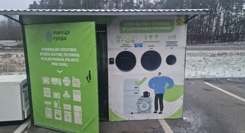 Elektronikos atliekų surinkimo namelis bus perkeltas