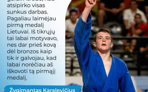 Medalis iš Šiaurės Makedonijos – į Elektrėnus