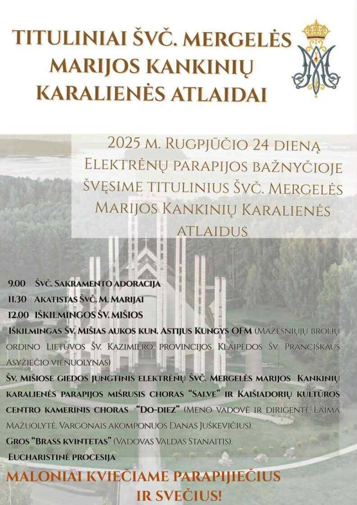 Tituliniai Švč. Mergelės Marijos Kankinių Karalienės atlaidai