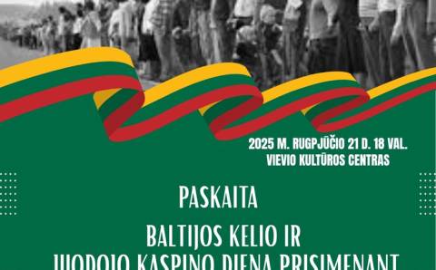 Paskaita Baltijos kelio ir Juodojo kaspino dieną prisimenant