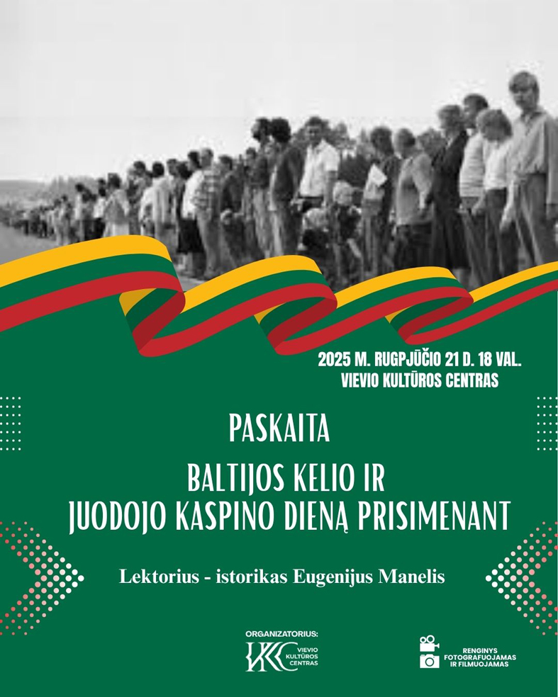 Paskaita Baltijos kelio ir Juodojo kaspino dieną prisimenant