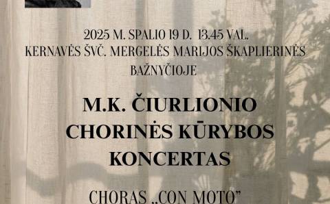 M. K. Čiurliono chorinės kūrybos koncertas Kernavėje