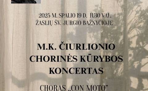 M. K. Čiurliono chorinės kūrybos koncertas Žąsliuose