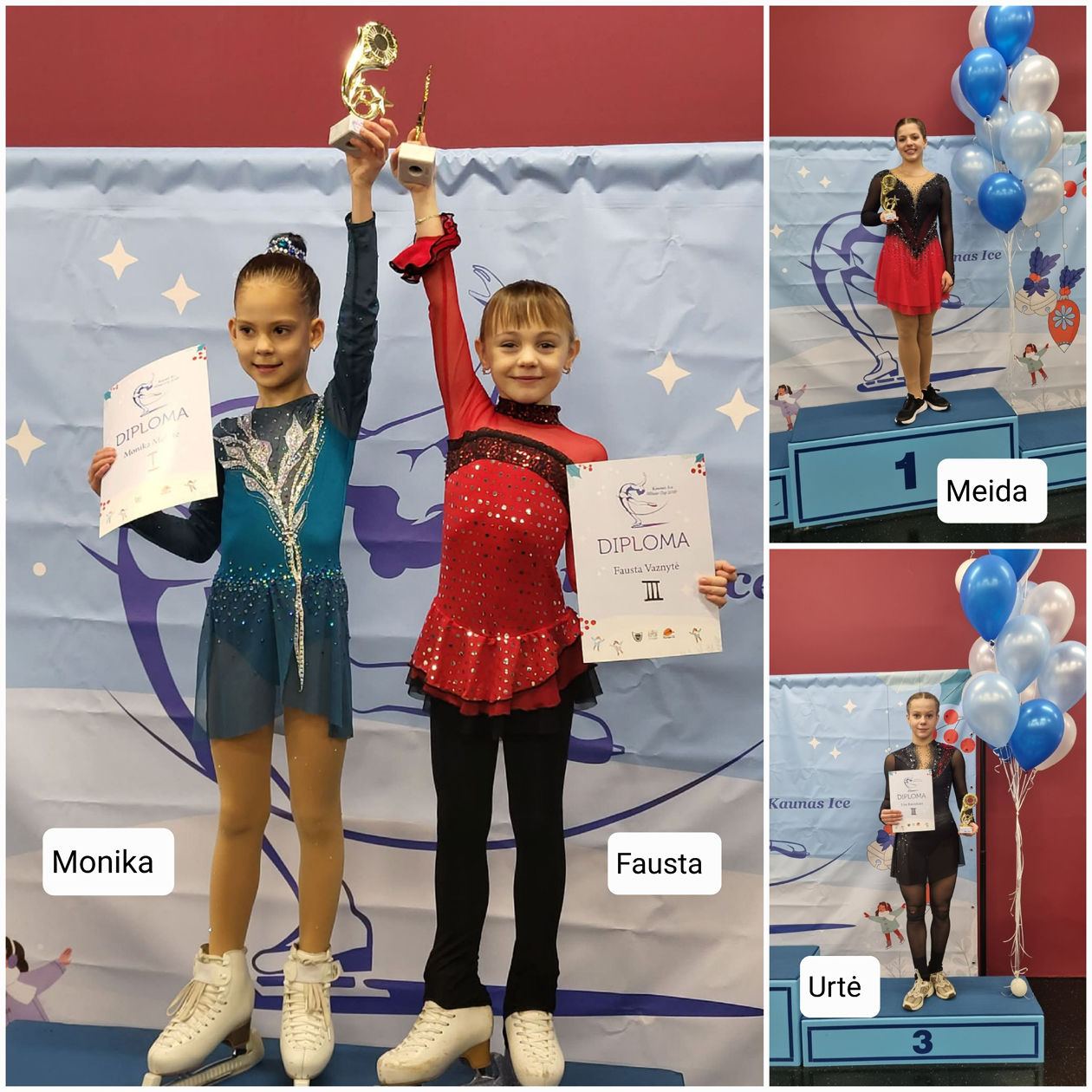 Sėkmingi dailiojo čiuožimo sportininkų pasirodymai – iškovotos 9 taurės