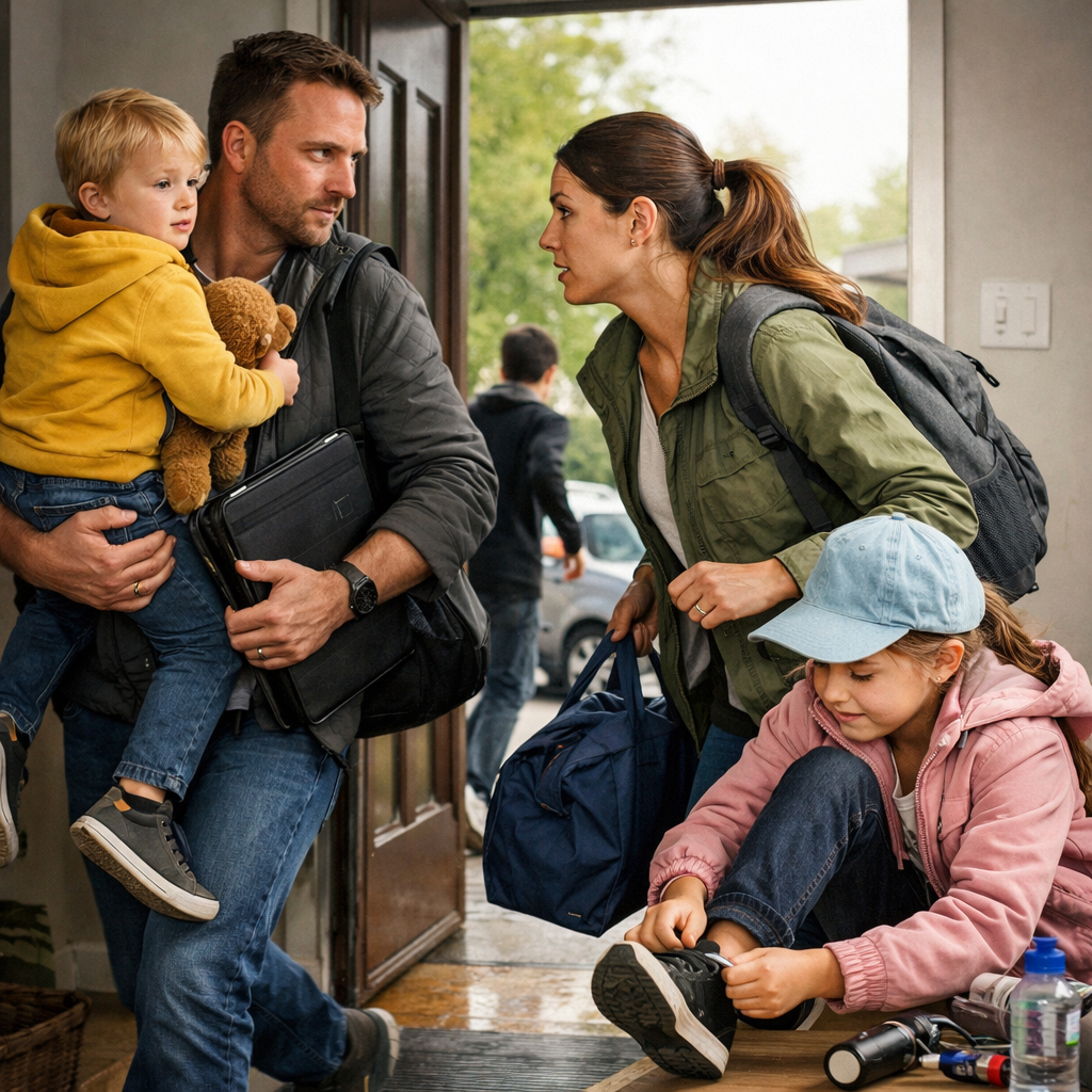 ŠEIMOS EVAKUACIJOS PRATYBOS: 5 MINUTĖS