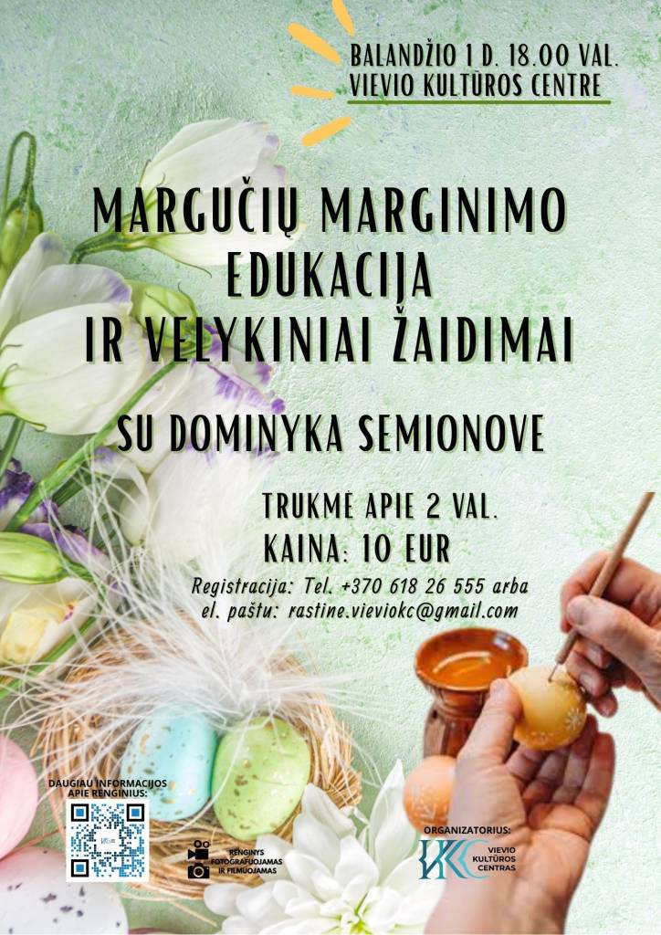 Margučių marginimo edukacija