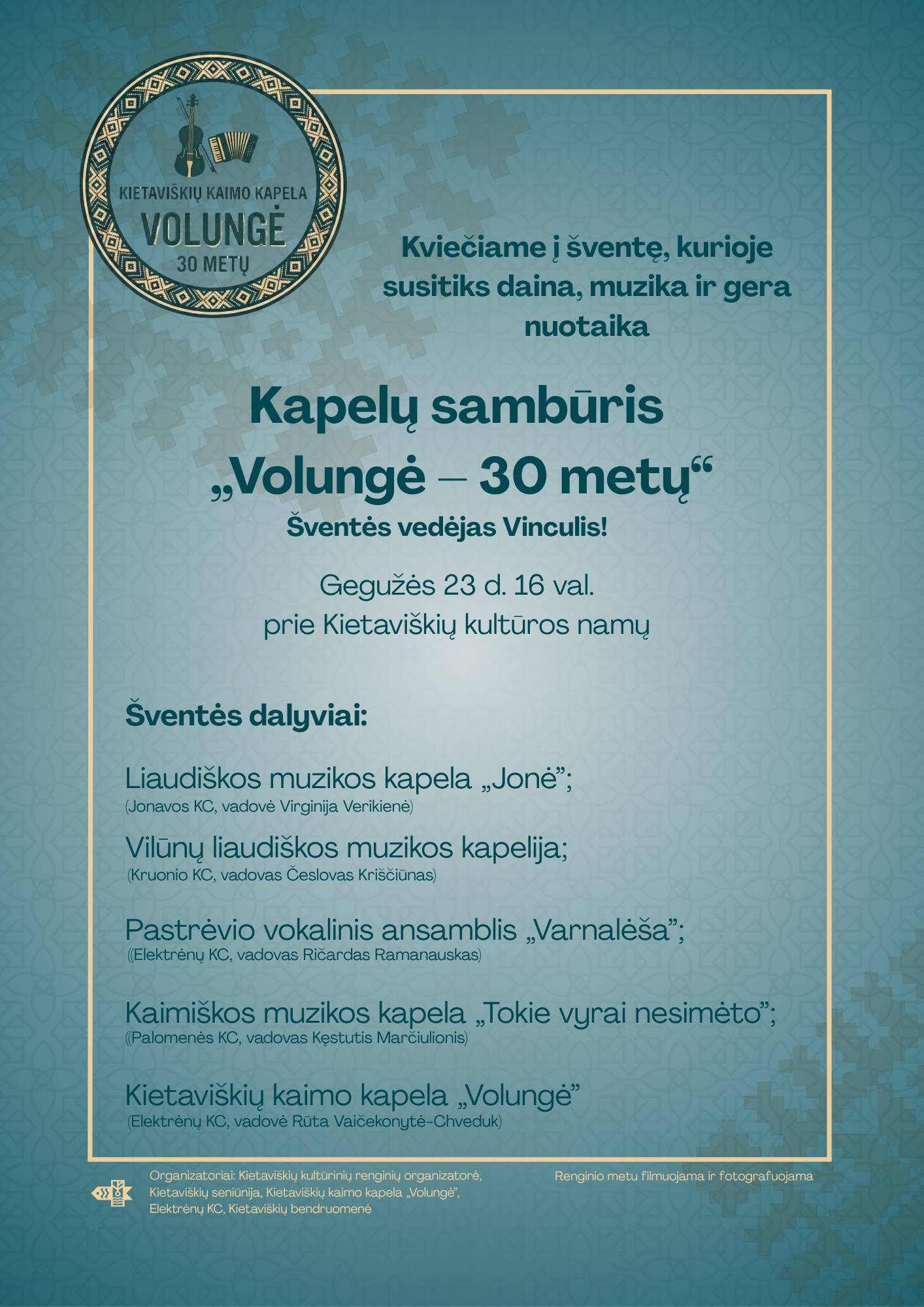 Trisdešimtmetį švenčianti „Volungė“ kviečia į kapelų sambūrį