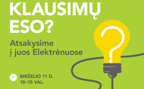 ESO kviečia Elektrėnų gyventojus į gyvus susitikimus su specialistais