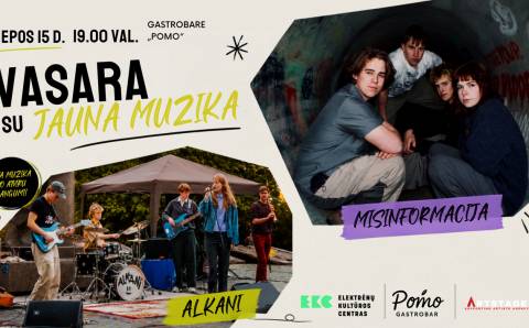 Jauna muzika skambės gastrobare POMO: koncertuos dvi perspektyvios grupės iš Vilniaus