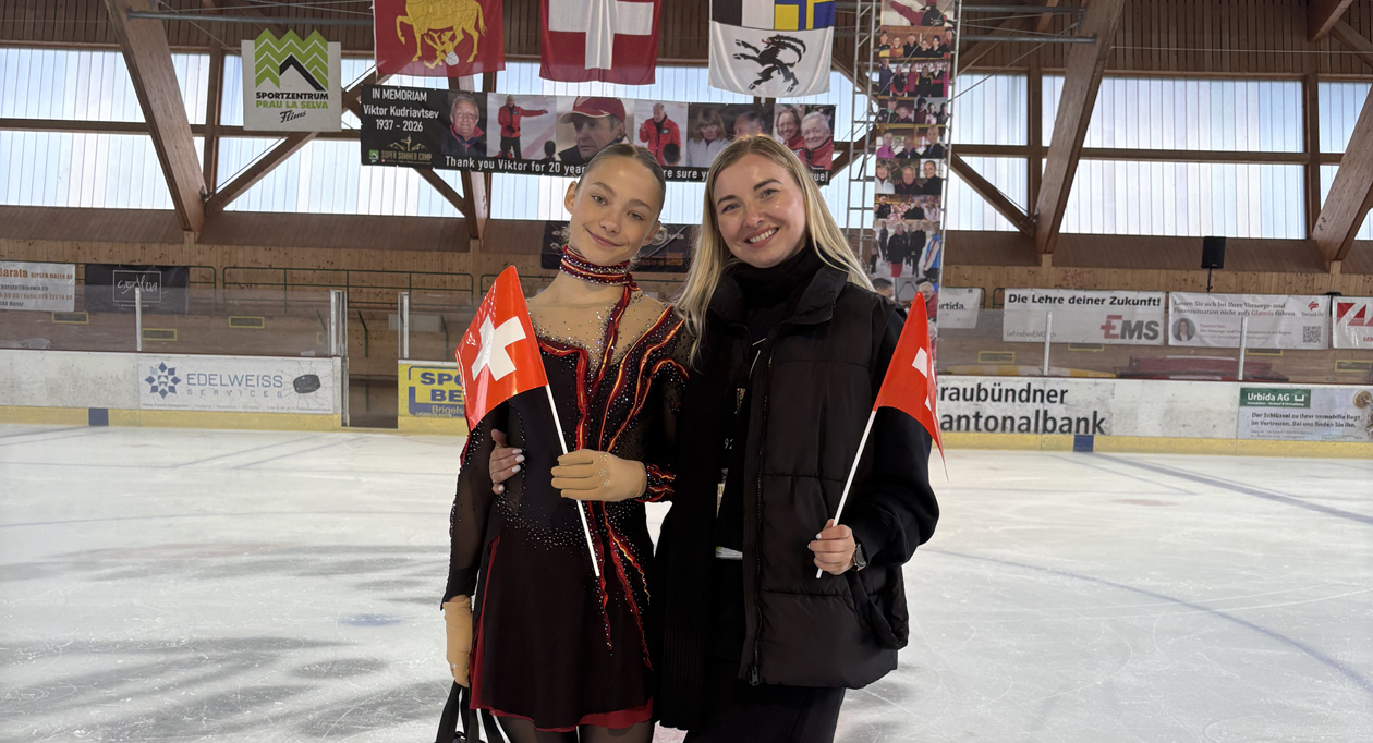 Elektrėnų sportininkė tobulino meistriškumą tarptautinėje dailiojo čiuožimo stovykloje Šveicarijoje