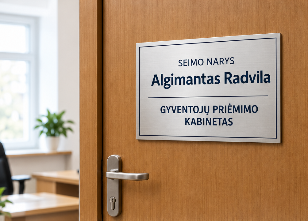 INFORMACIJA APIE SEIMO NARIO GYVENTOJŲ PRIĖMIMĄ